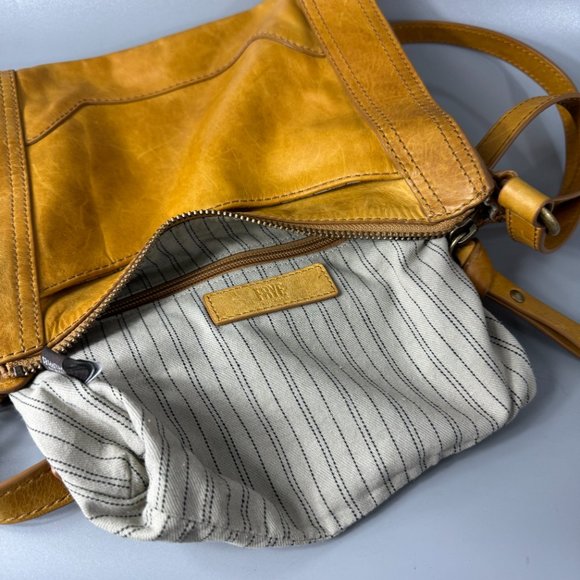 FRYE Women's Melissa Zip Crossbody Bag, Mustard - Picture 14 of 16